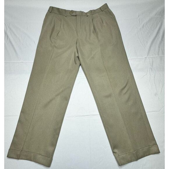 Lauren Ralph Lauren Men's Khaki Cuffed Dress Pants - Size 38x29.5 - Picture 1 of 6